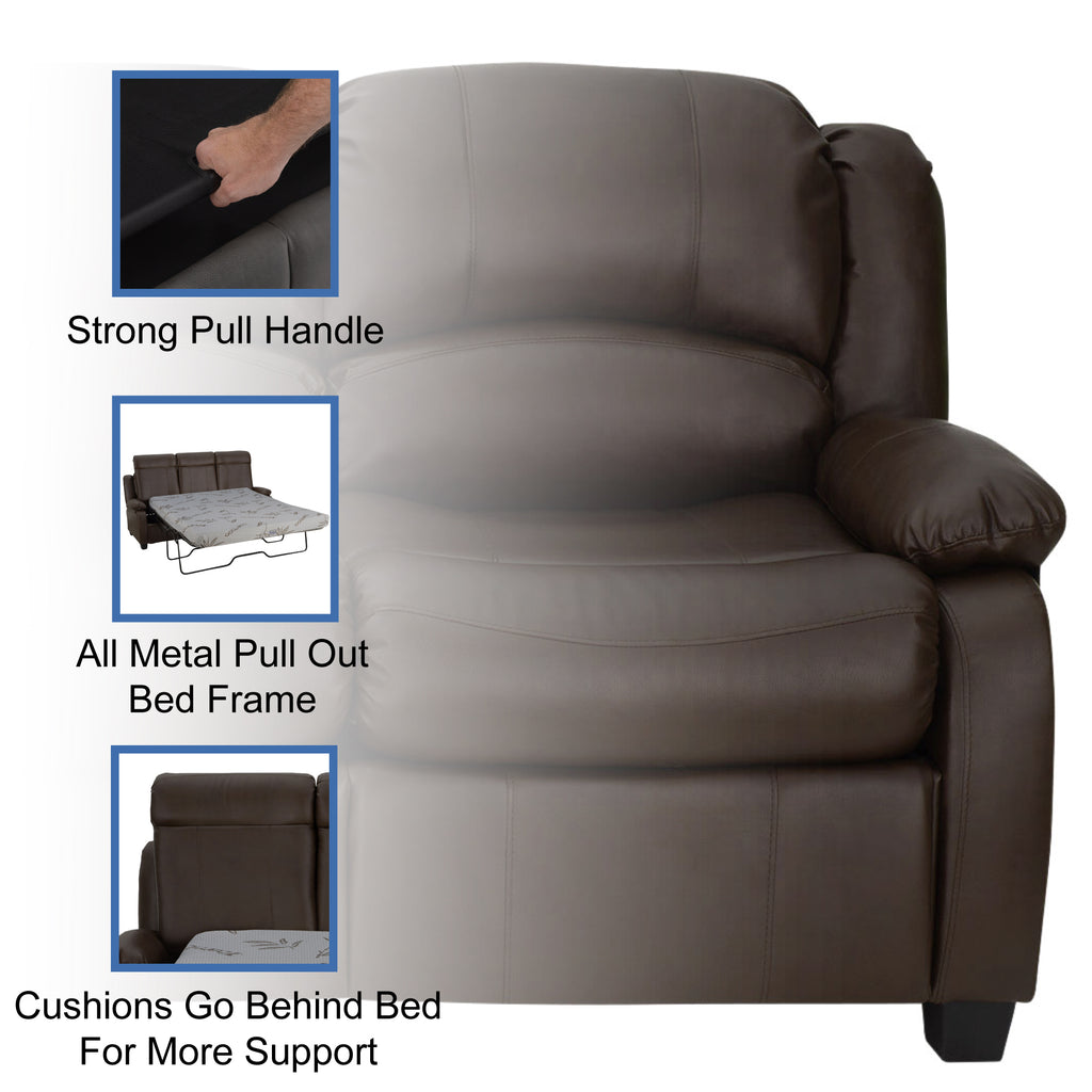 RecPro Charles 80" RV Sleeper Sofa with Hide-a-Bed