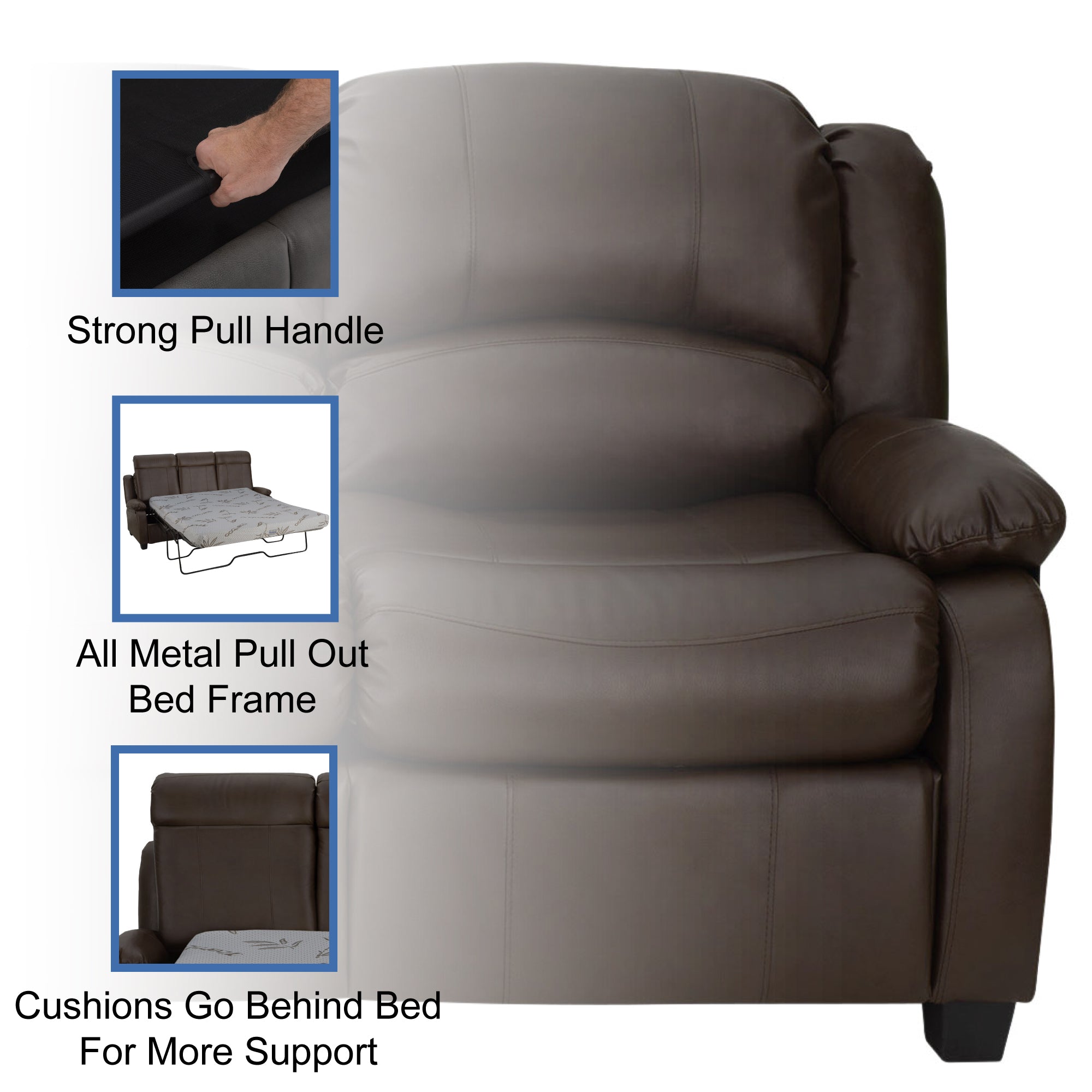 RecPro Charles 80" RV Sleeper Sofa with Hide-a-Bed