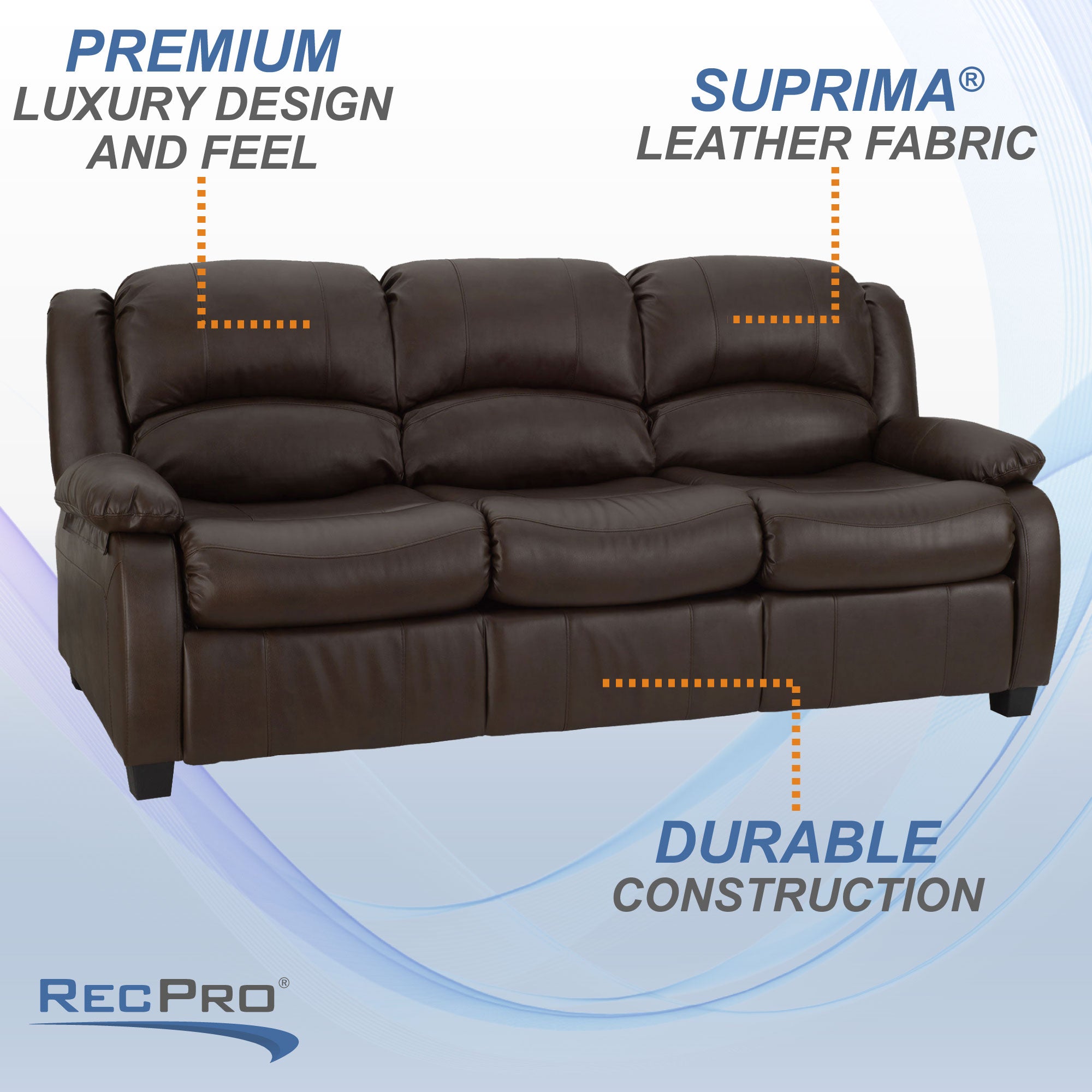 RecPro Charles 80" RV Sleeper Sofa with Hide-a-Bed