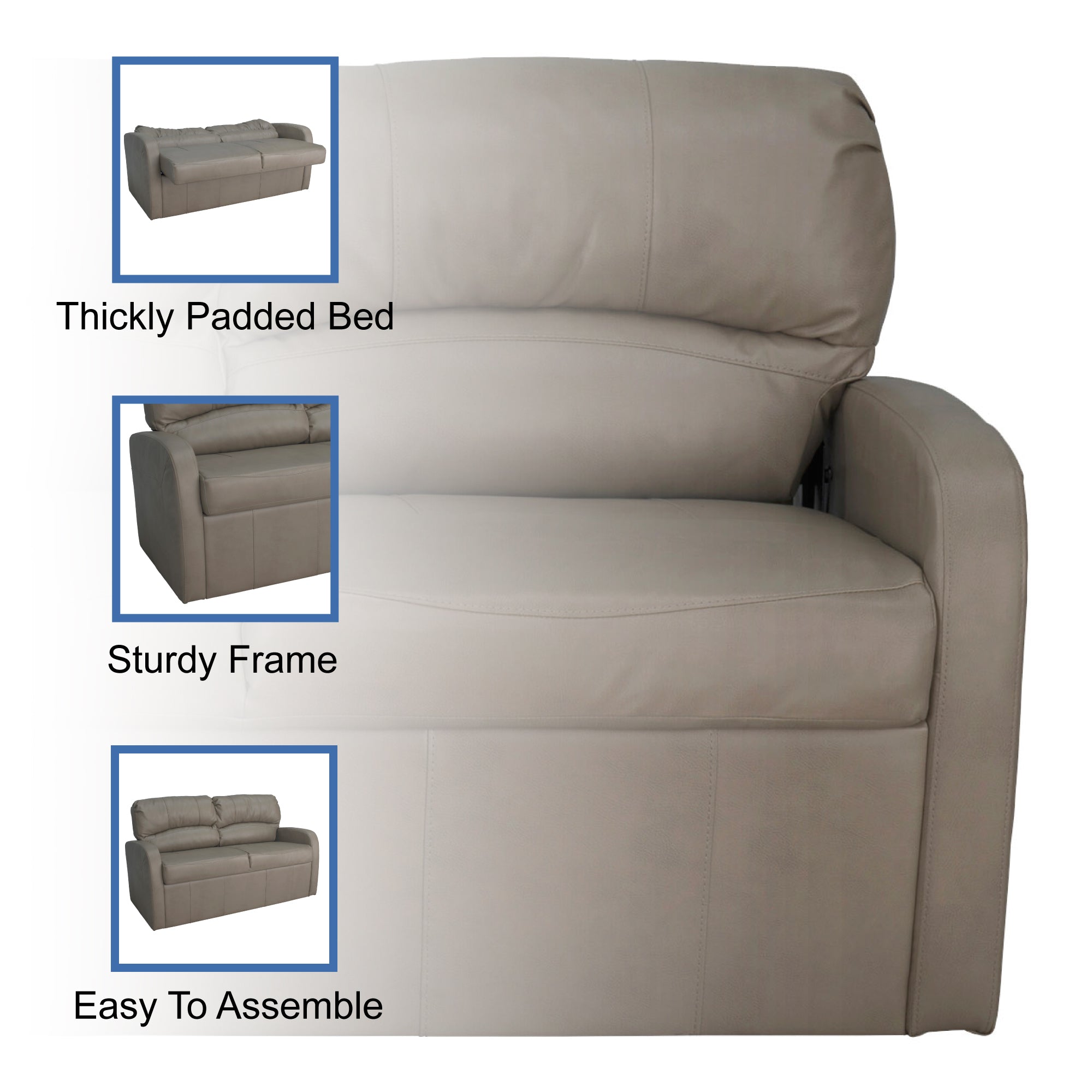 RecPro Charles 60" RV Jackknife Sleeper Sofa