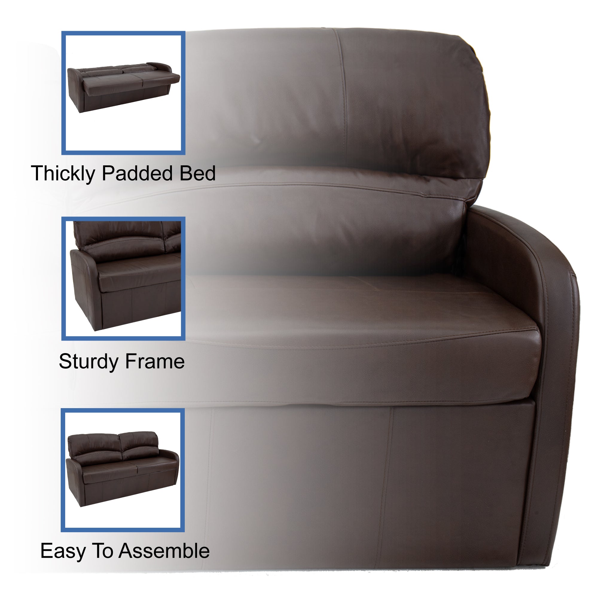 RecPro Charles 70" Jack Knife RV Sleeper Sofa