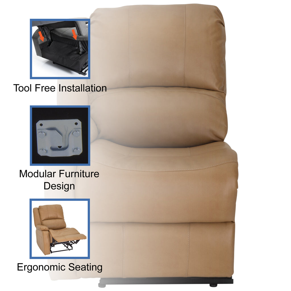 RecPro Charles 29" Left Arm Recliner Modular RV Furniture Reclining Luxury Lounger