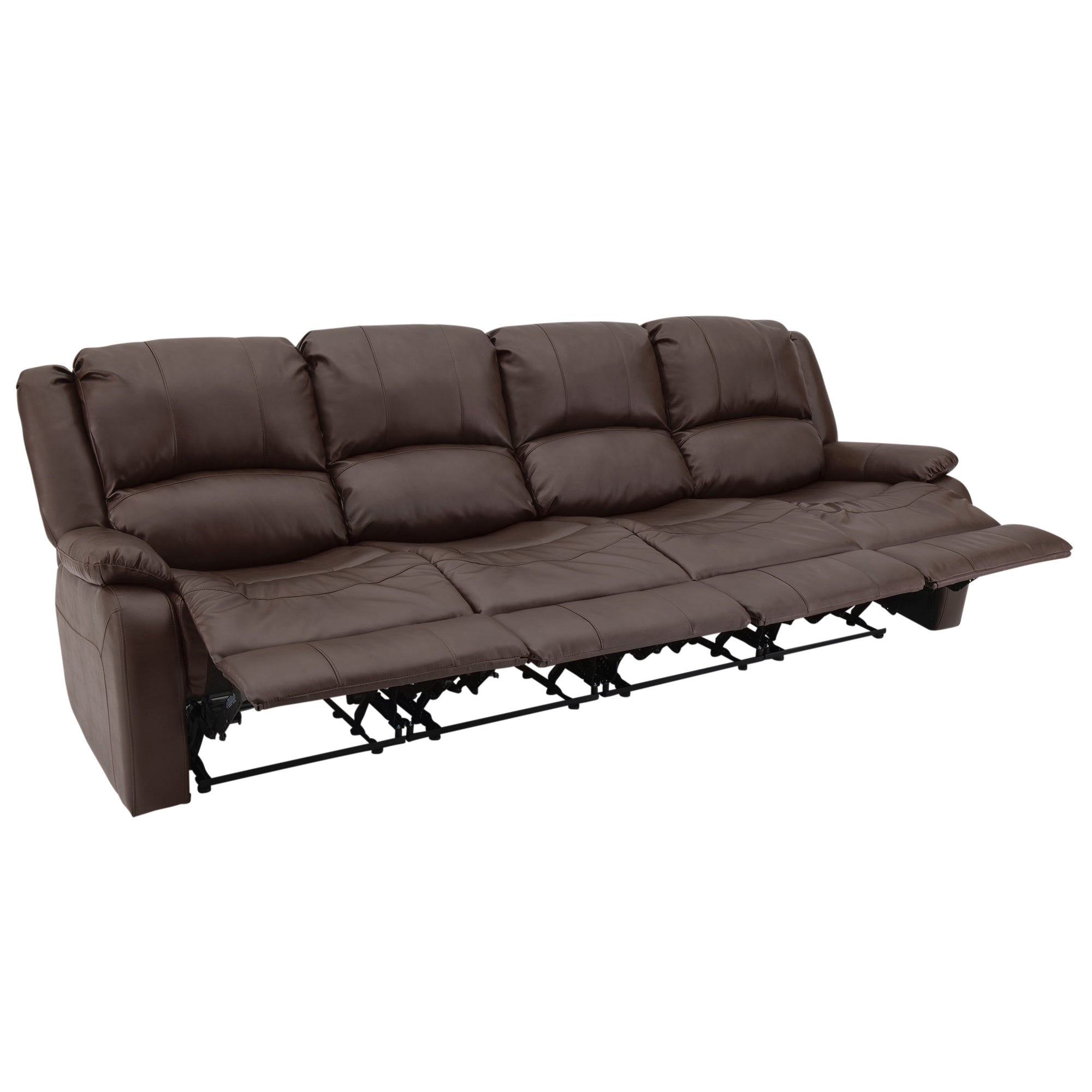 RecPro Charles 102" Quad Wall Hugger RV Recliner Sofa with Two Drop Down Consoles