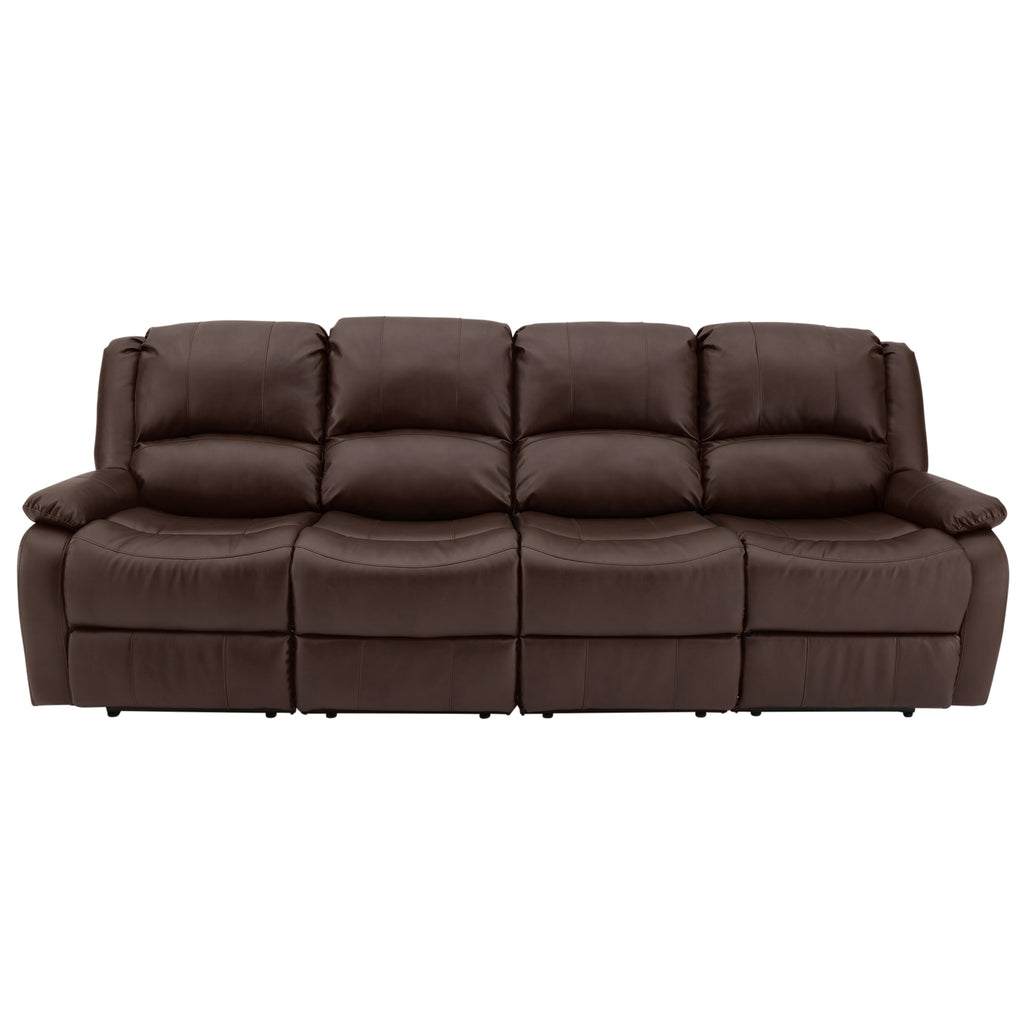 RecPro Charles 102" Quad Wall Hugger RV Recliner Sofa with Two Drop Down Consoles