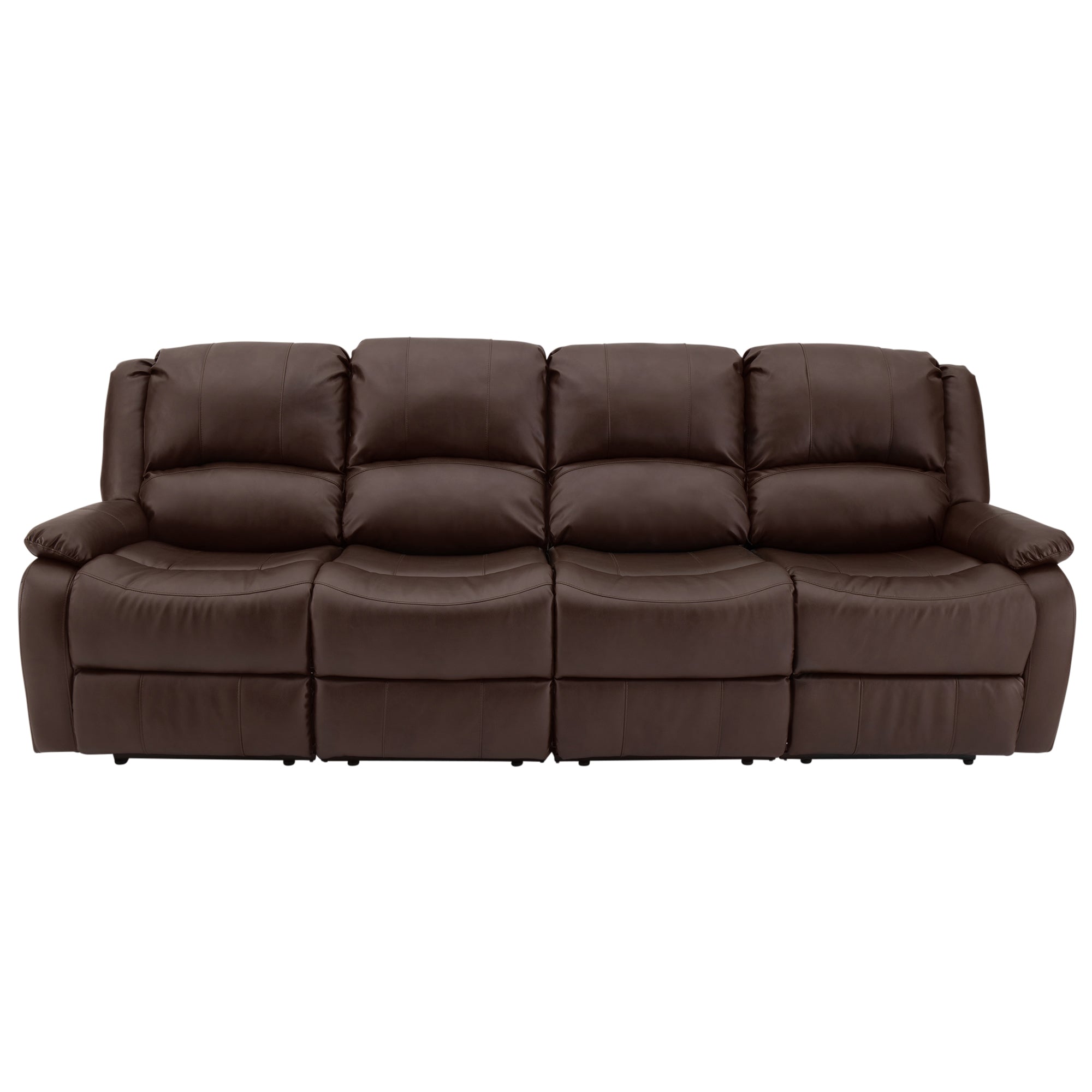 RecPro Charles 102" Quad Wall Hugger RV Recliner Sofa with Two Drop Down Consoles
