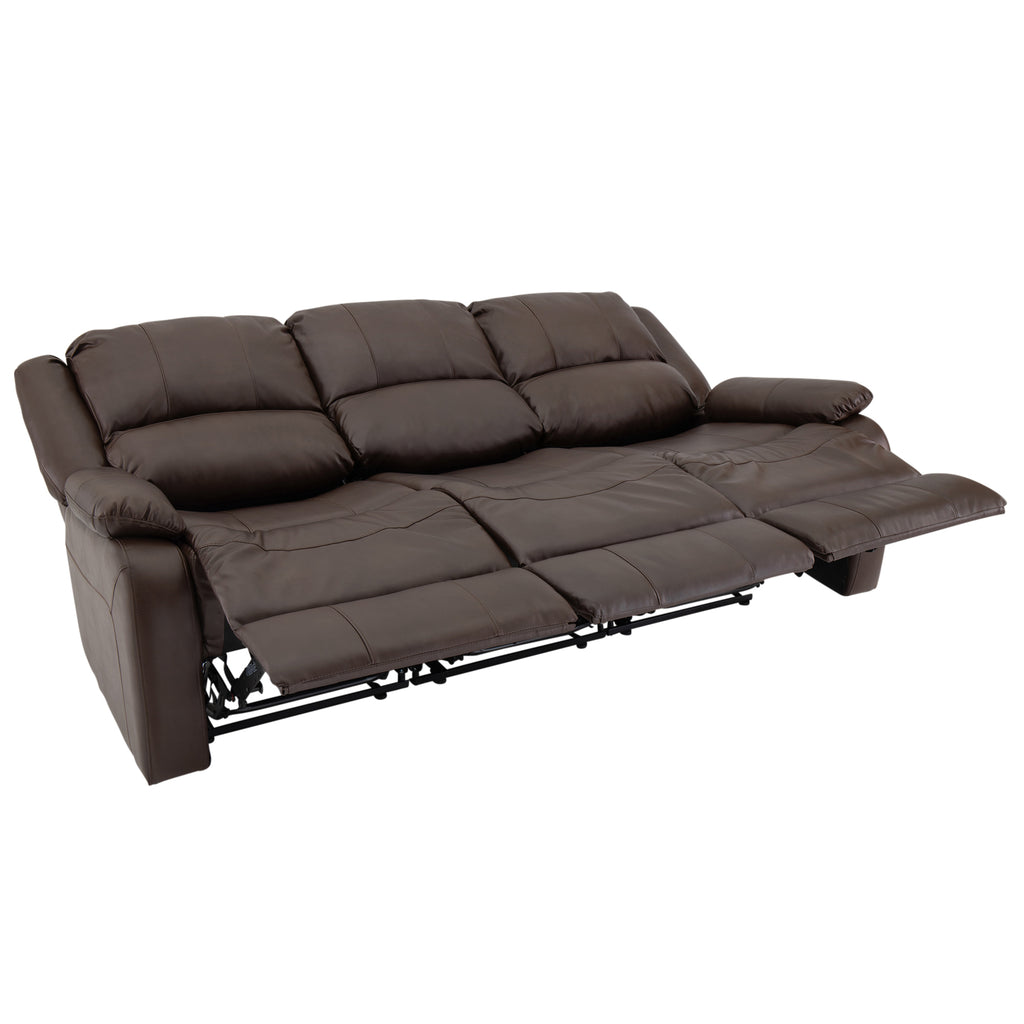 RecPro Charles 80" Triple RV Wall Hugger Recliner Sofa with Drop Down Console