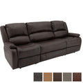 RecPro Charles 94" Double Wall Hugger RV Recliner Sofa with Drop Down Console