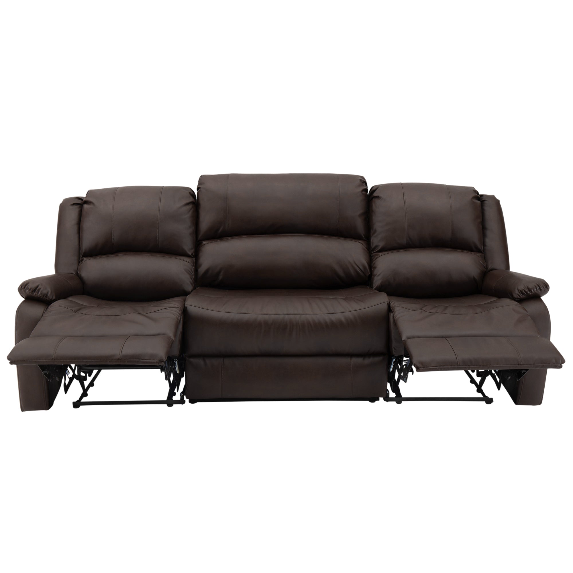 RecPro Charles 94" Double Wall Hugger RV Recliner Sofa with Drop Down Console