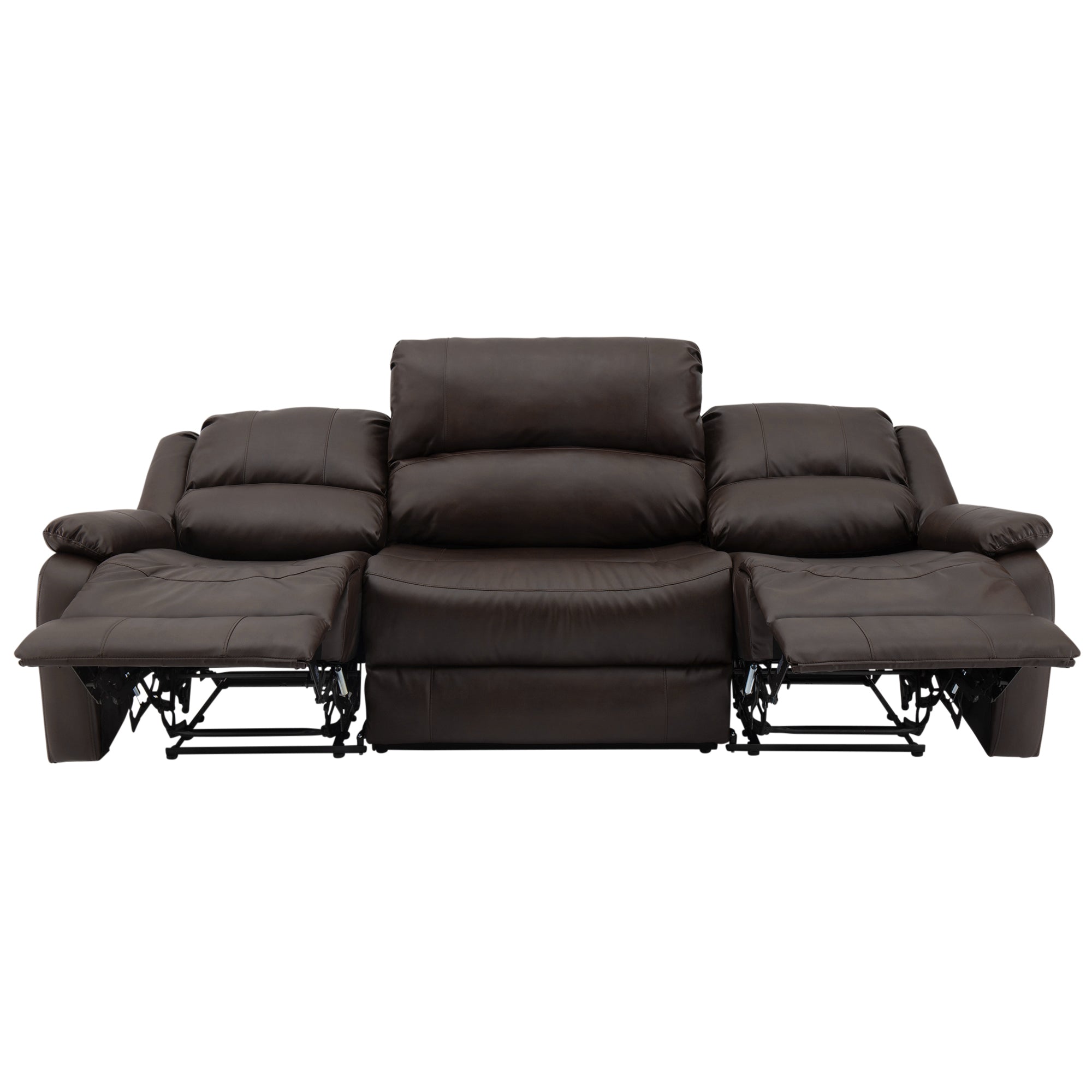 RecPro Charles 94" Double Wall Hugger RV Recliner Sofa with Drop Down Console