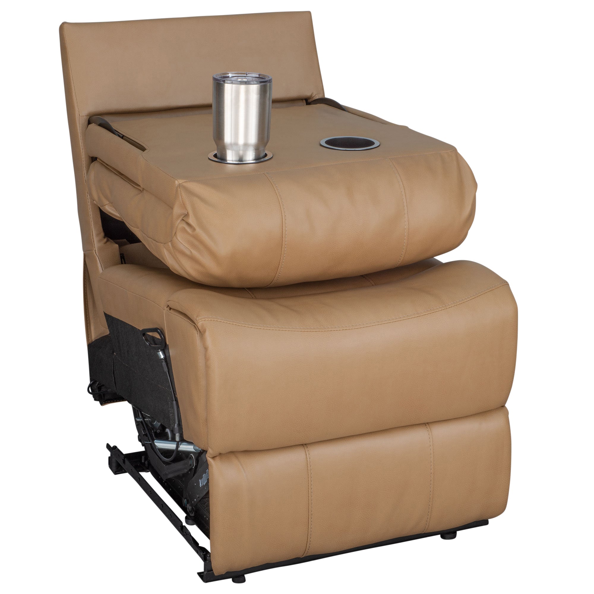 RecPro Charles 22" RV Recliner and Drop Down Comfort Console w/ Cup Holders