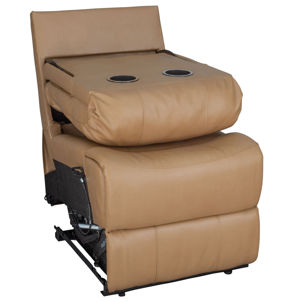 RecPro Charles 22" RV Recliner and Drop Down Comfort Console w/ Cup Holders