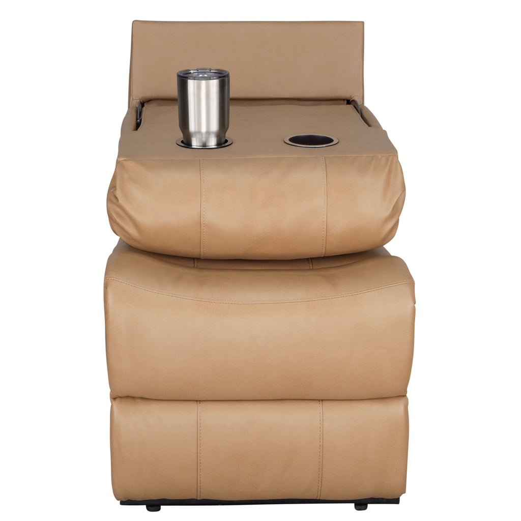 RecPro Charles 22" RV Recliner and Drop Down Comfort Console w/ Cup Holders