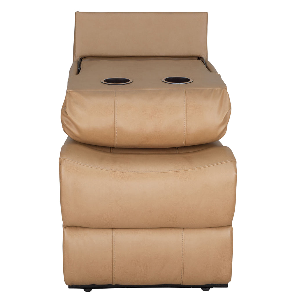RecPro Charles 22" RV Recliner and Drop Down Comfort Console w/ Cup Holders