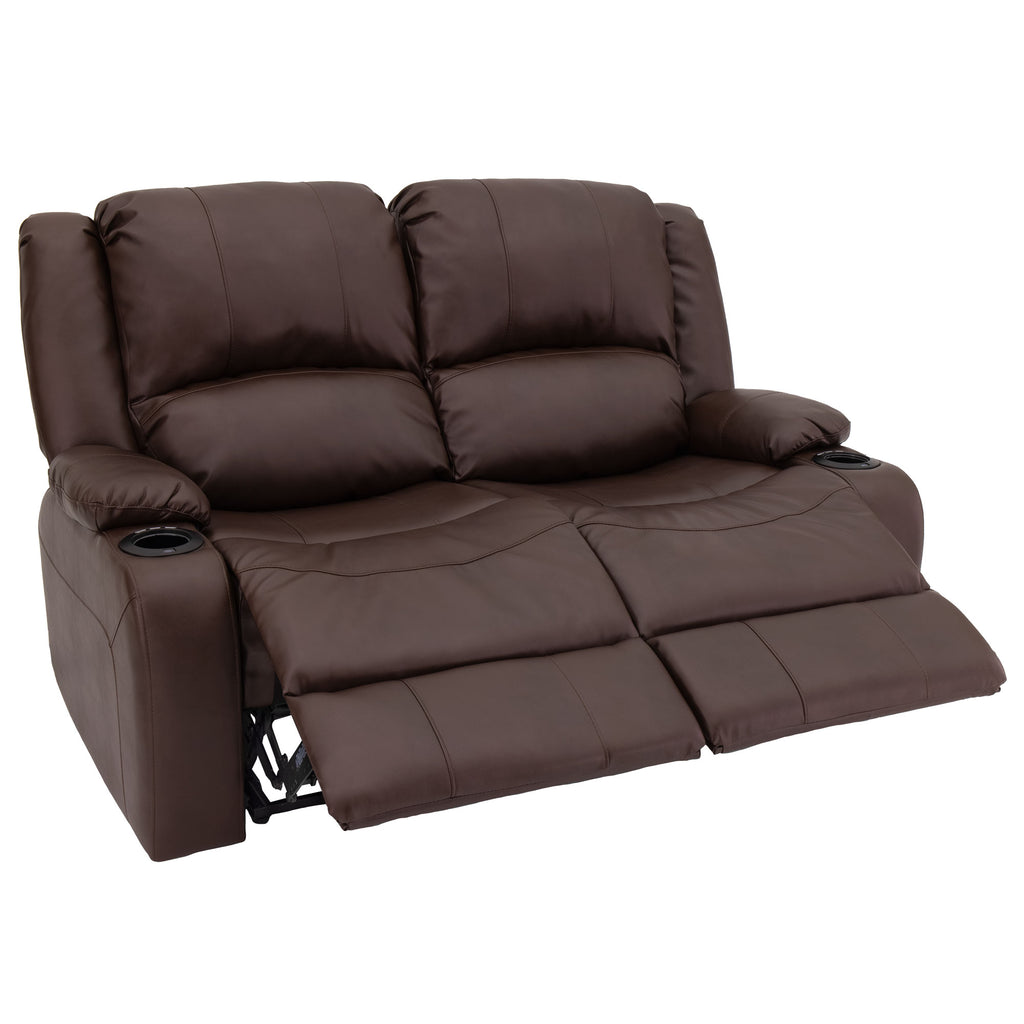 RecPro Charles 58" Powered Double RV Wall Hugger Recliner Sofa RV Loveseat