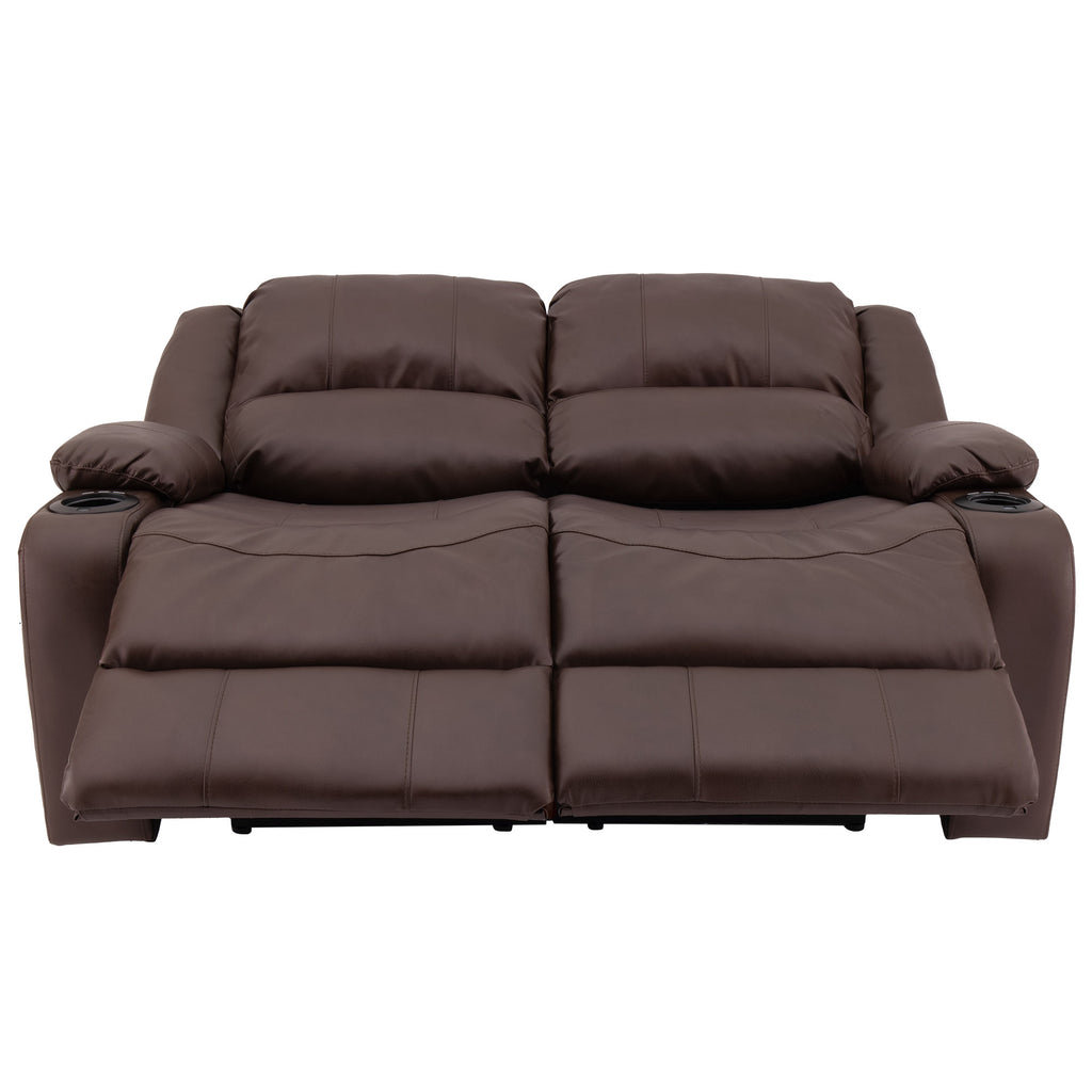 RecPro Charles 58" Powered Double RV Wall Hugger Recliner Sofa RV Loveseat