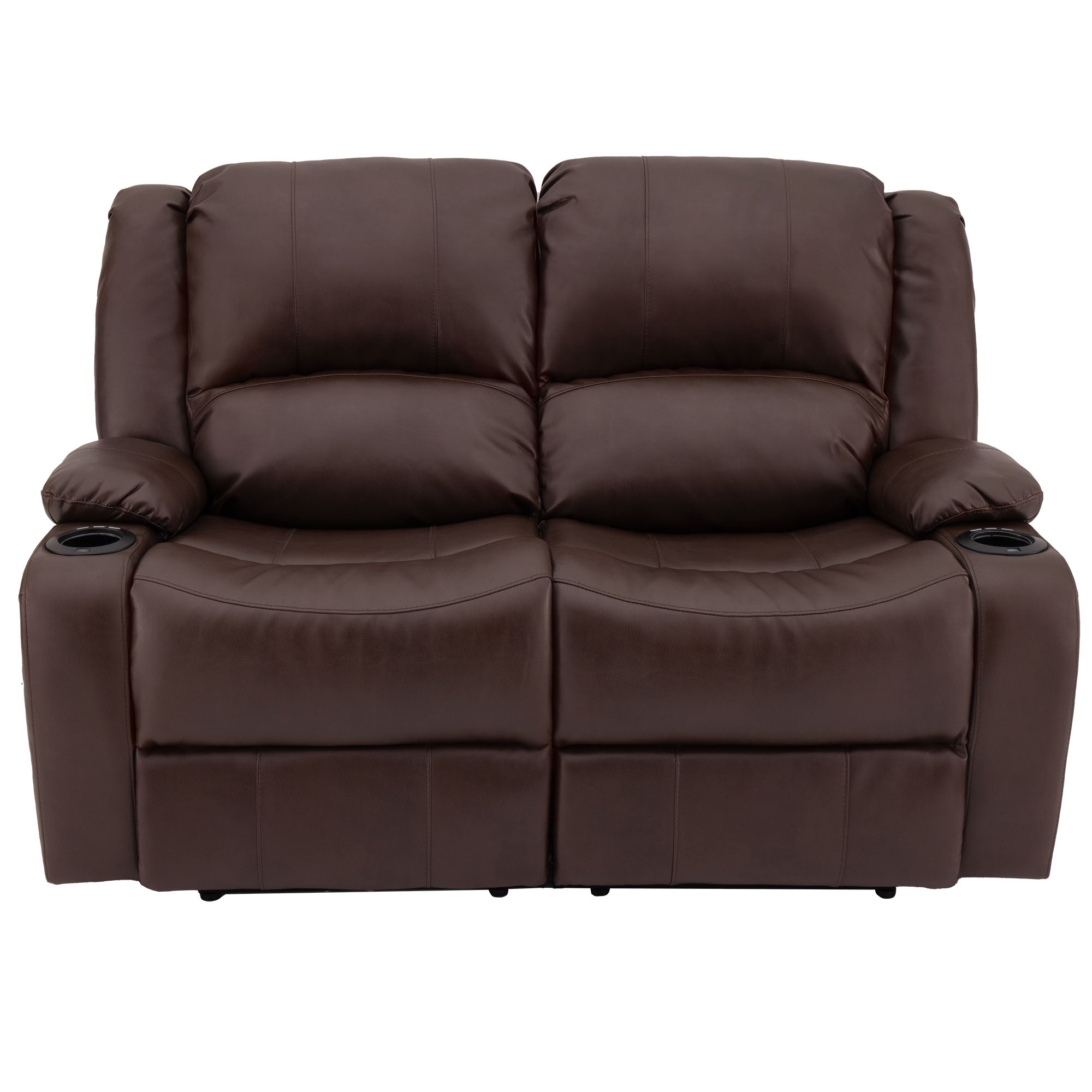 RecPro Charles 58" Powered Double RV Wall Hugger Recliner Sofa RV Loveseat