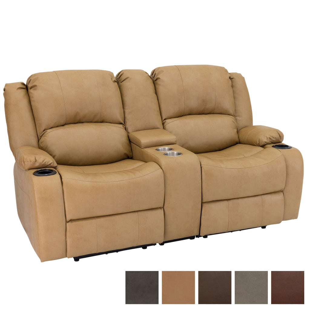 RecPro Charles 67" Powered Double RV Wall Hugger Recliner Sofa RV Loveseat