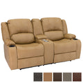RecPro Charles 67" Powered Double RV Wall Hugger Recliner Sofa RV Loveseat