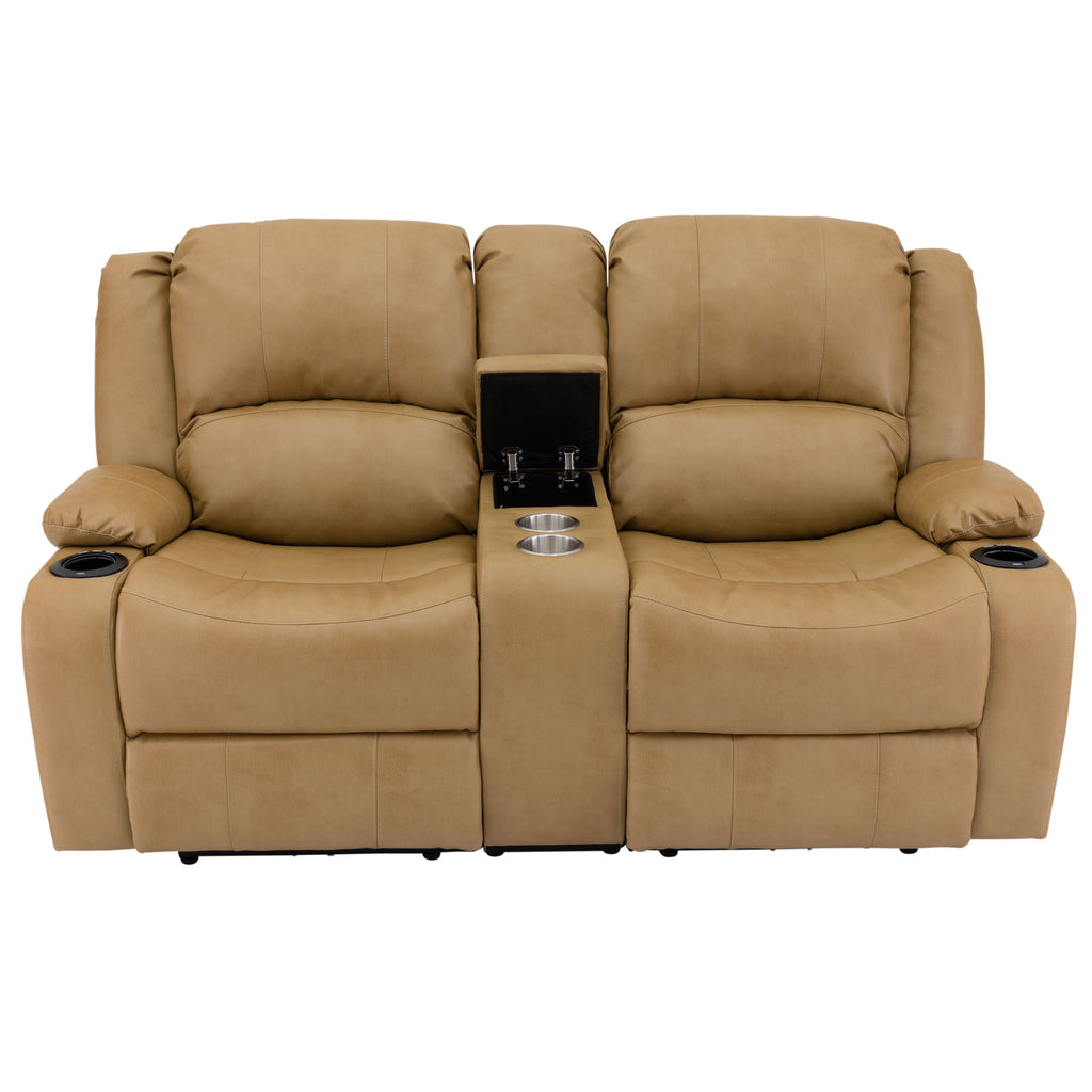 RecPro Charles 67" Powered Double RV Wall Hugger Recliner Sofa RV Loveseat