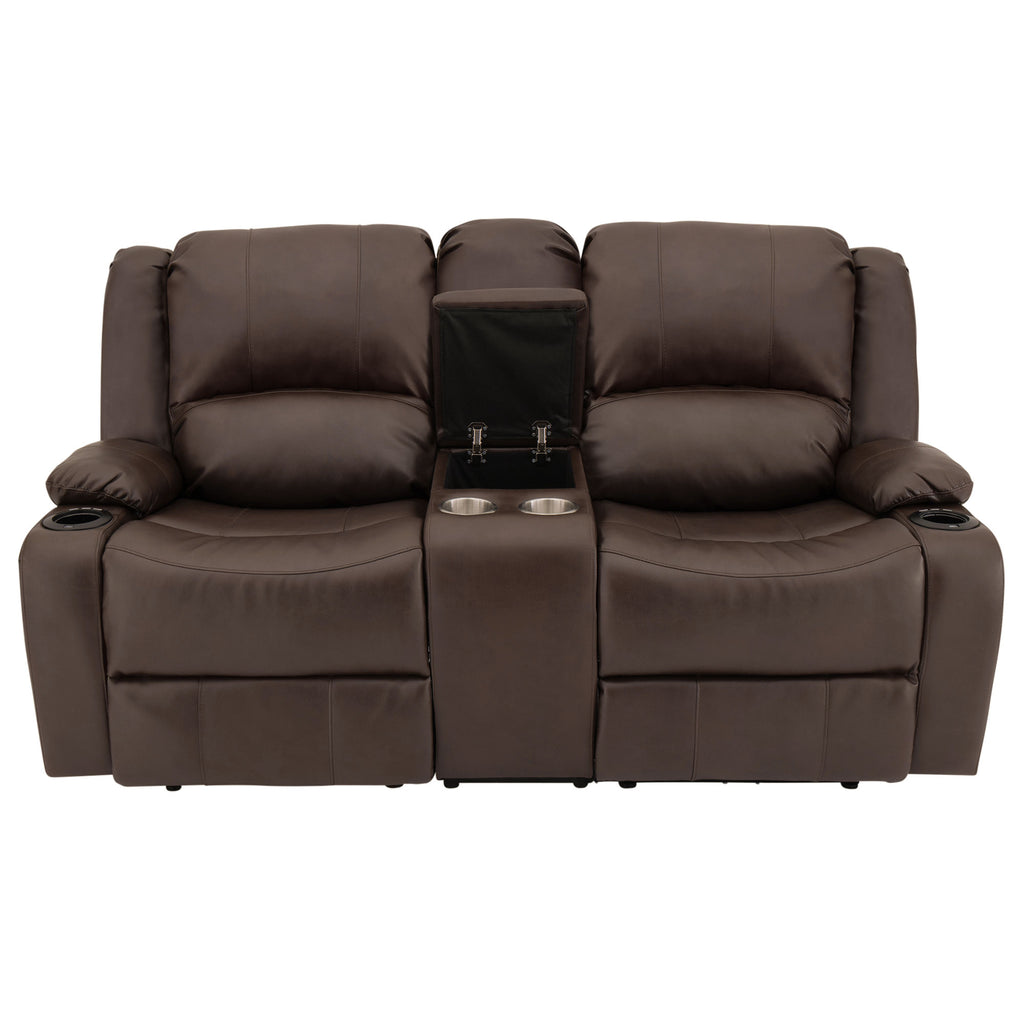 RecPro Charles 70" Powered Double RV Wall Hugger Recliner Sofa RV Loveseat