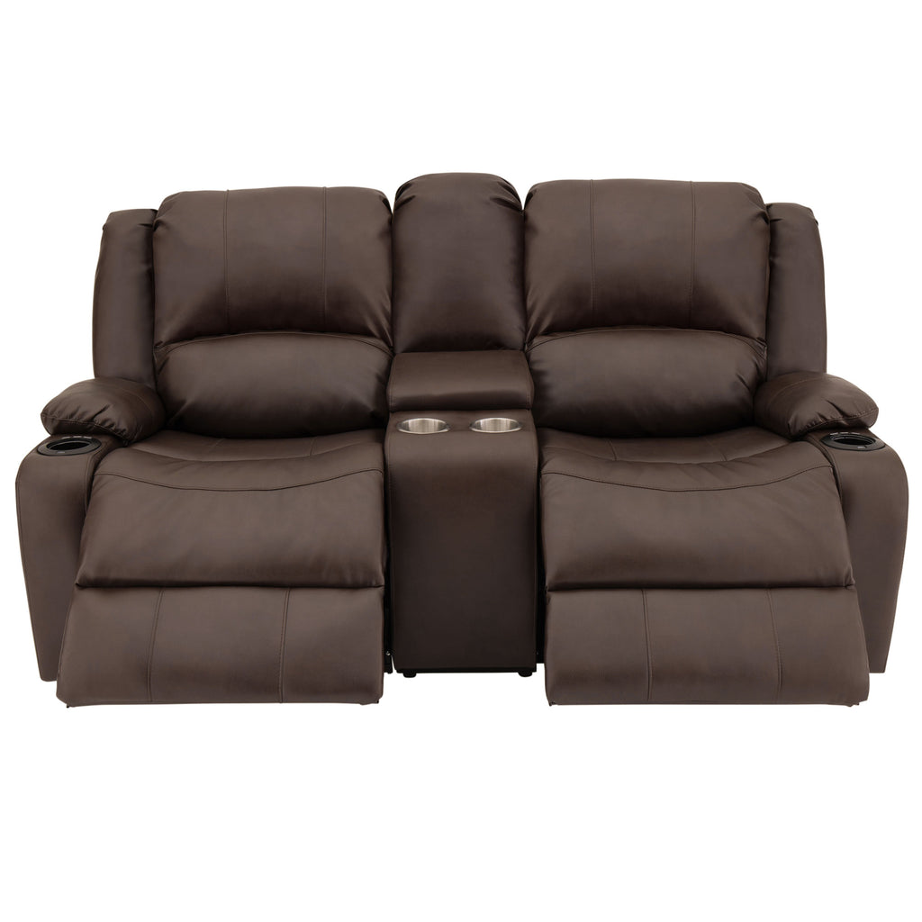 RecPro Charles 70" Powered Double RV Wall Hugger Recliner Sofa RV Loveseat