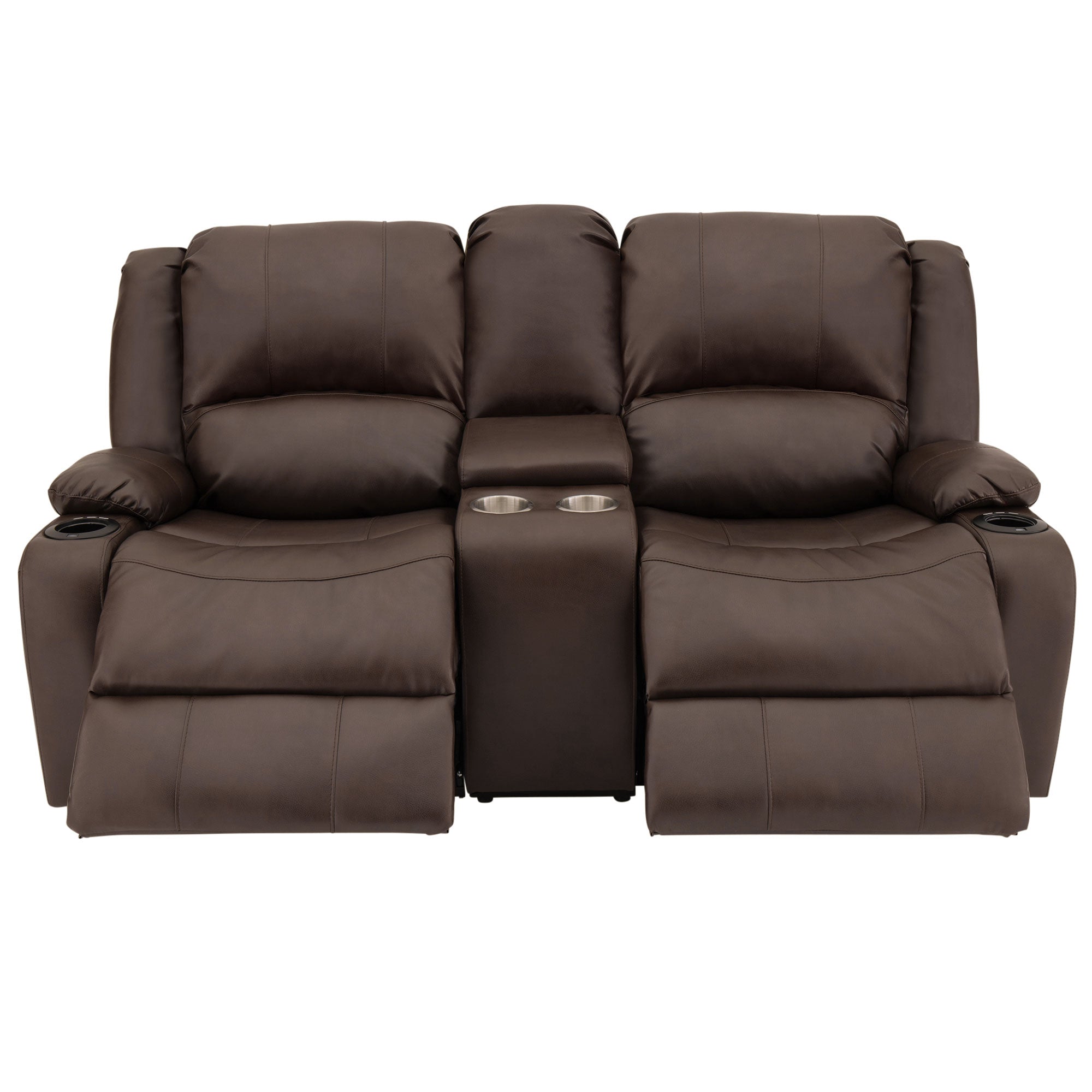 RecPro Charles 70" Powered Double RV Wall Hugger Recliner Sofa RV Loveseat