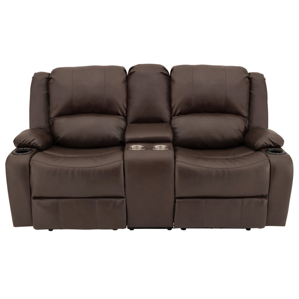 RecPro Charles 70" Powered Double RV Wall Hugger Recliner Sofa RV Loveseat
