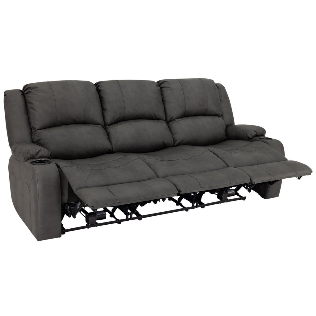RecPro Charles 80" Powered Triple RV Wall Hugger Recliner Sofa RV Loveseat
