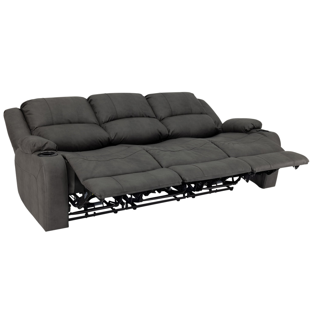 RecPro Charles 80" Powered Triple RV Wall Hugger Recliner Sofa RV Loveseat