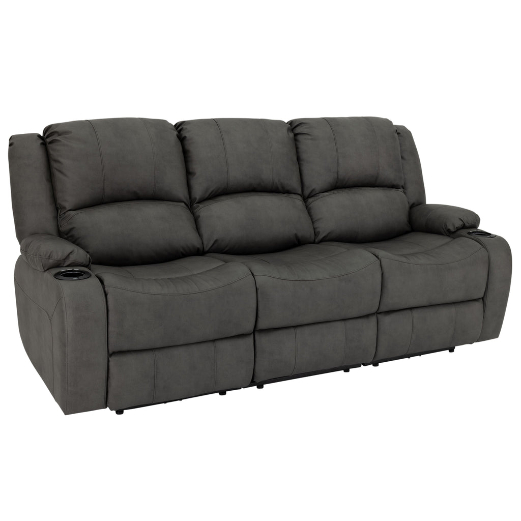 RecPro Charles 80" Powered Triple RV Wall Hugger Recliner Sofa RV Loveseat