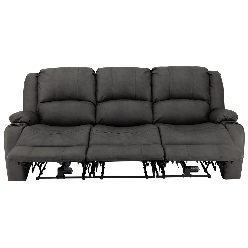RecPro Charles 80" Powered Triple RV Wall Hugger Recliner Sofa RV Loveseat