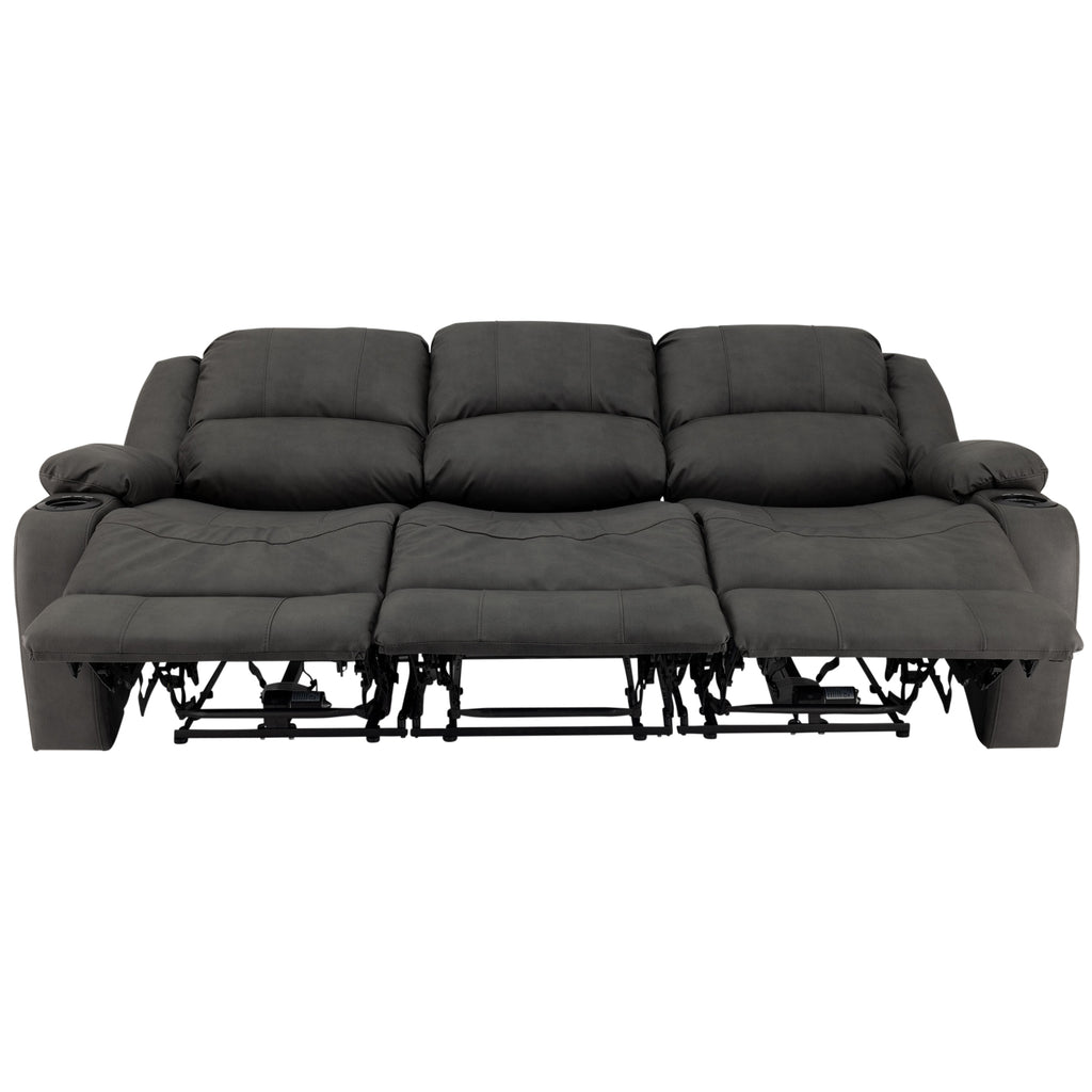 RecPro Charles 80" Powered Triple RV Wall Hugger Recliner Sofa RV Loveseat