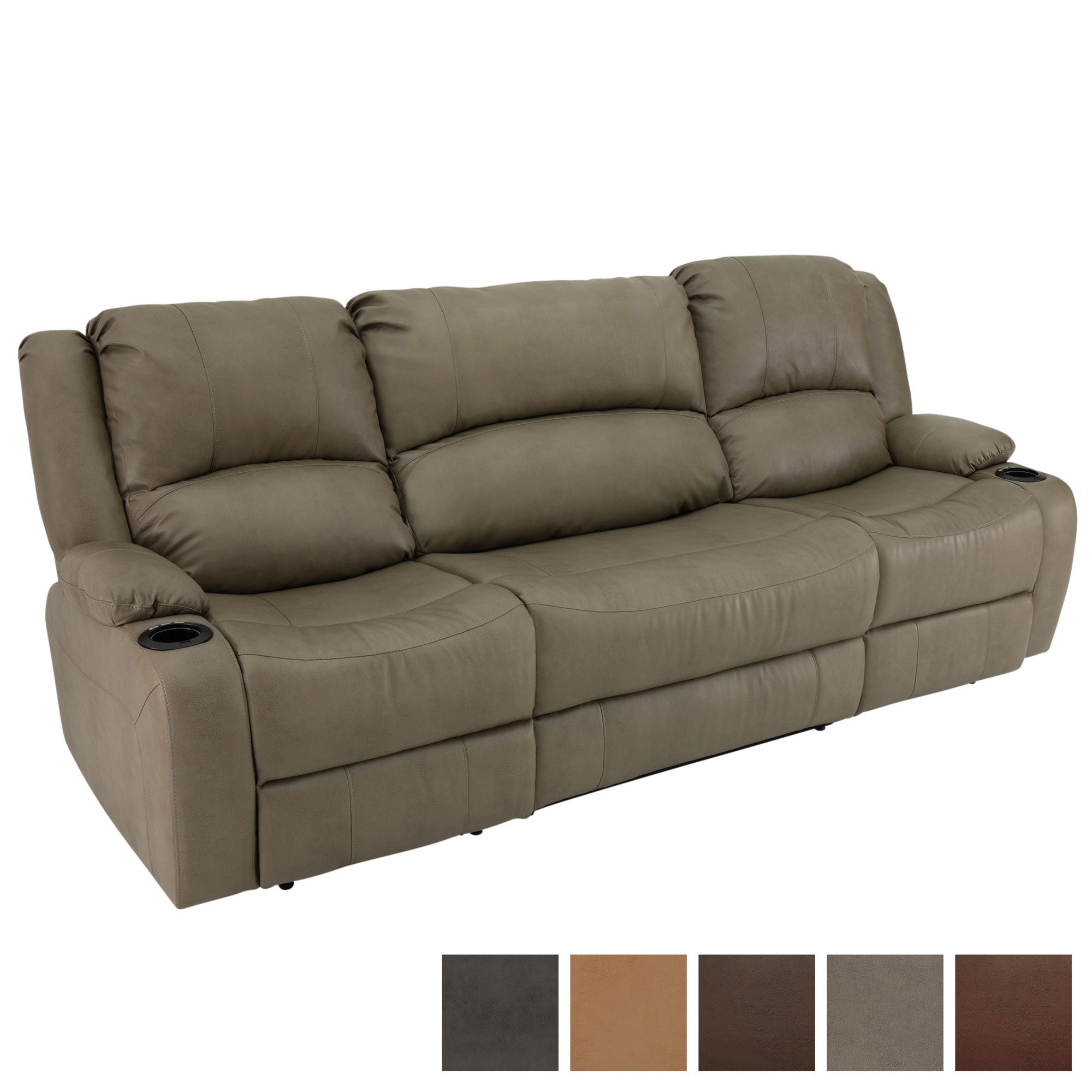 RecPro Charles 94" Powered Double RV Wall Hugger Recliner Sofa