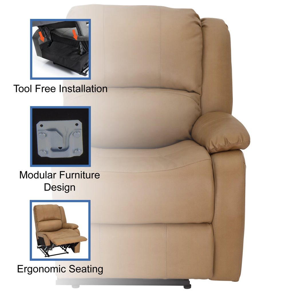 RecPro Charles 29" Right Arm Recliner Modular RV Furniture Reclining Luxury Lounger