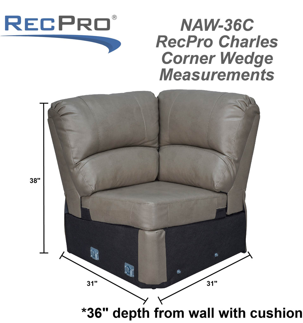 RecPro Charles 36" Corner Wedge RV Furniture
