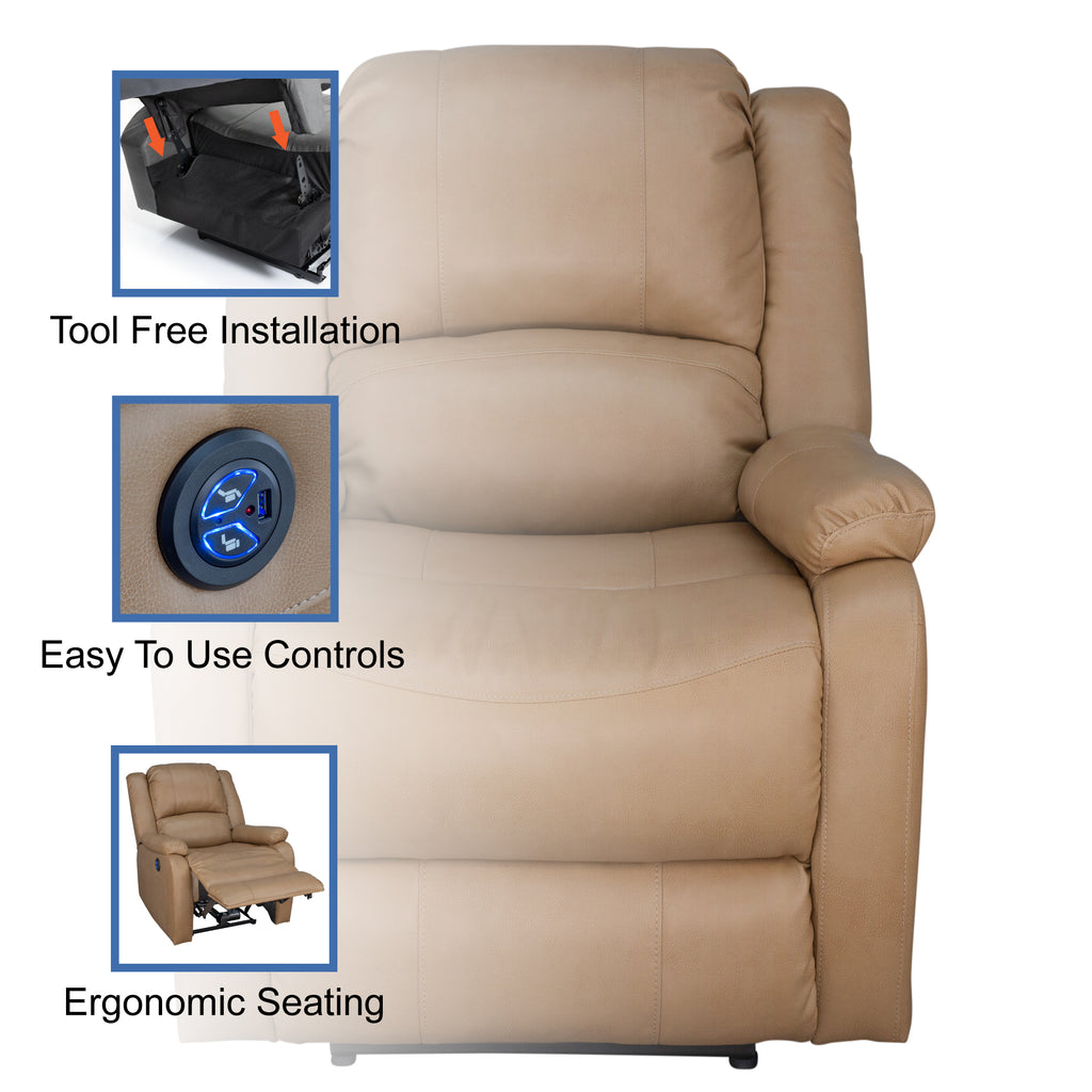 RecPro Charles 30" Powered RV Wall Hugger Recliner