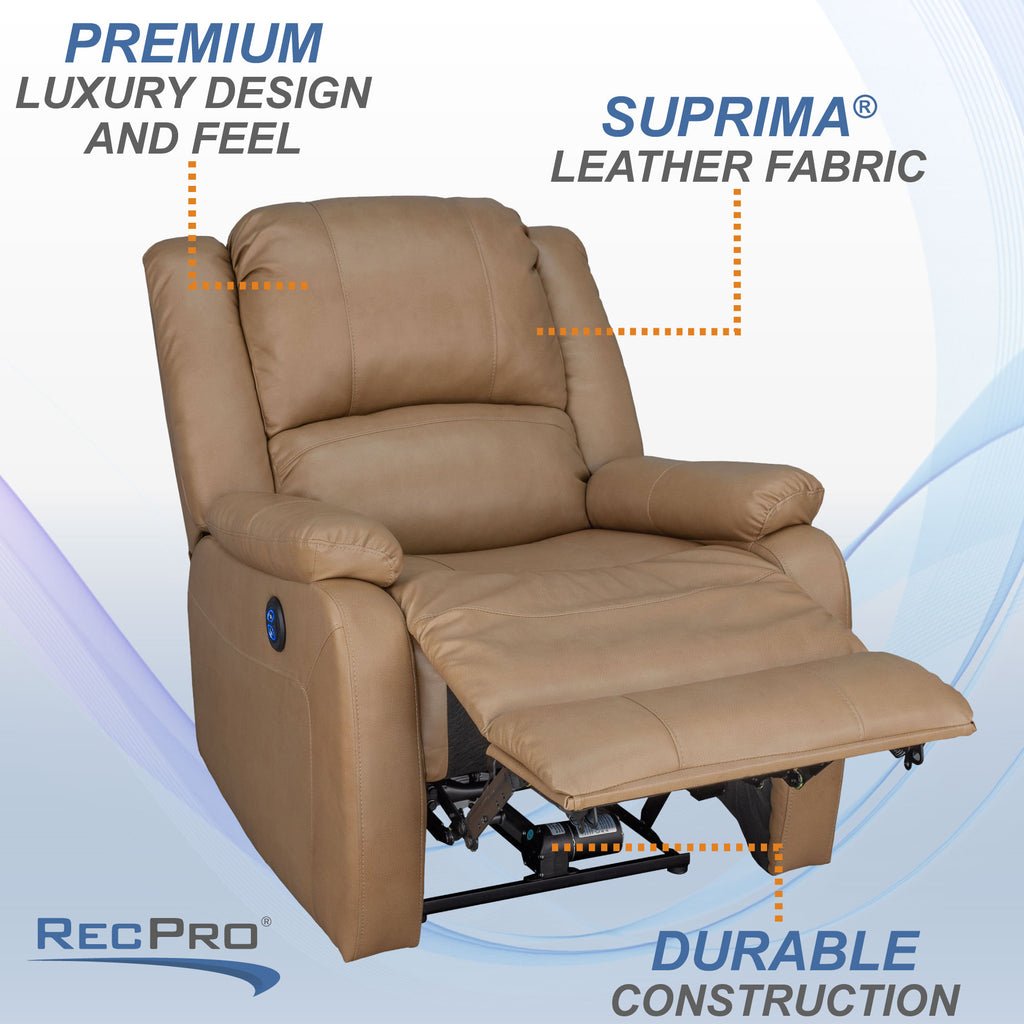 RecPro Charles 30" Powered RV Wall Hugger Recliner